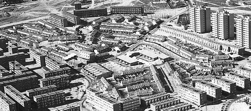 Imagen área del Poblado de Absorción de Canillas, extraída del libro 'Canillas' de Ricardo Márquez 