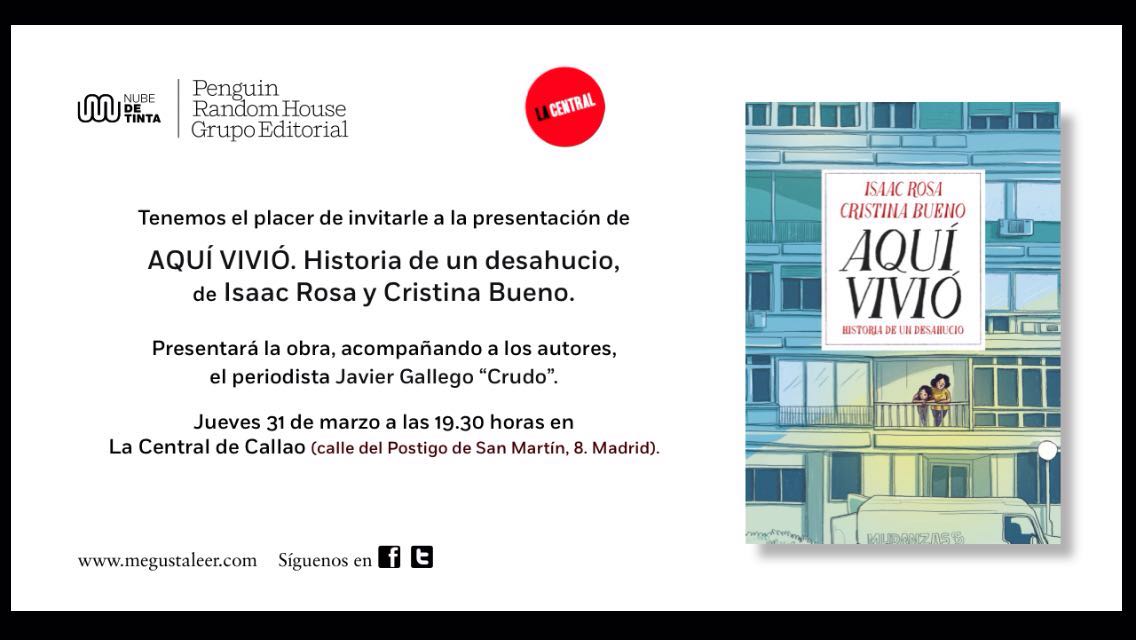Presentación del libro “Aquí vivió. Historia de un desahucio”
