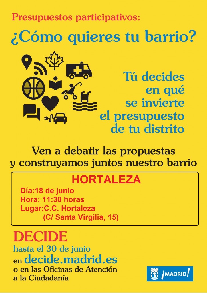 Cartel Presupuestos participactivos 18 junio