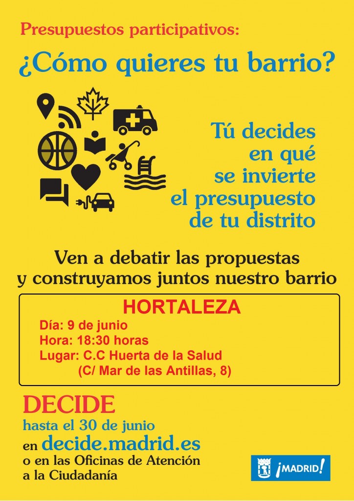 Cartel Presupuestos participactivos 9 junio