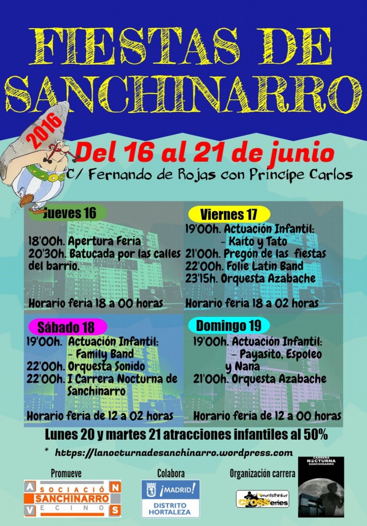 cartel fiestas Sanchinarro