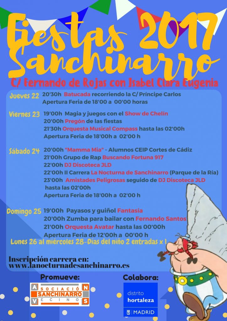 Cartel Fiestas Sanchinarro