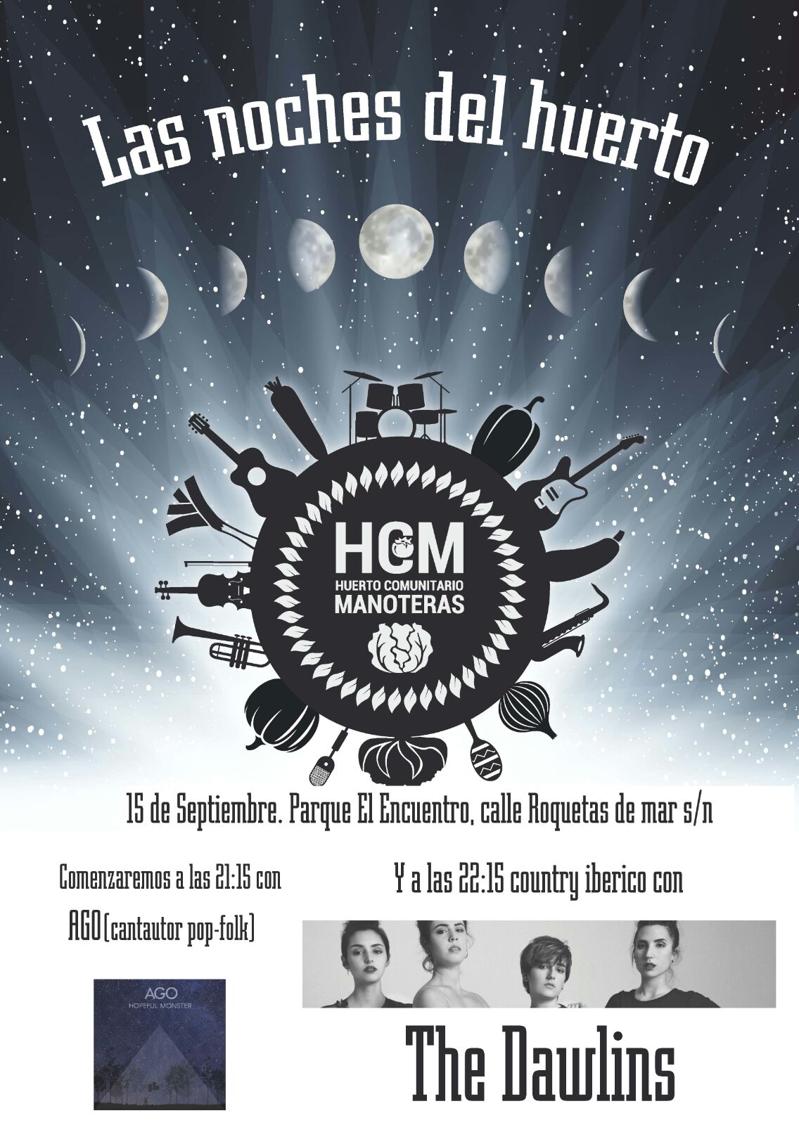 Las Noches del Huerto de Manoteras: conciertos de The Dawlins y Ago