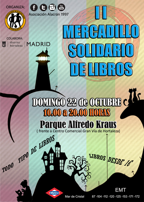 Segundo mercadillo solidario de libros de la asociación Alacrán 1997