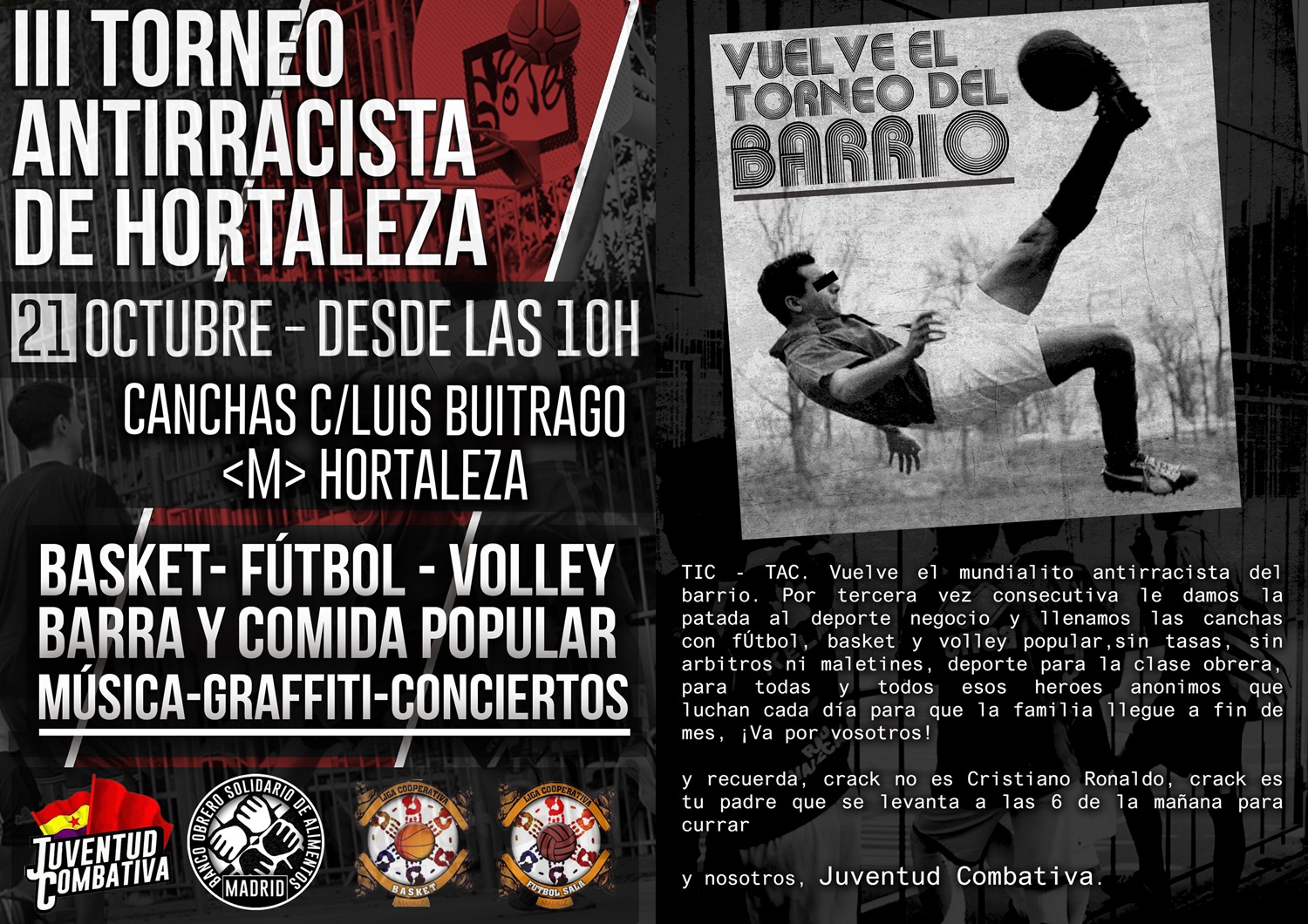 Tercer torneo antirracista Hortaleza