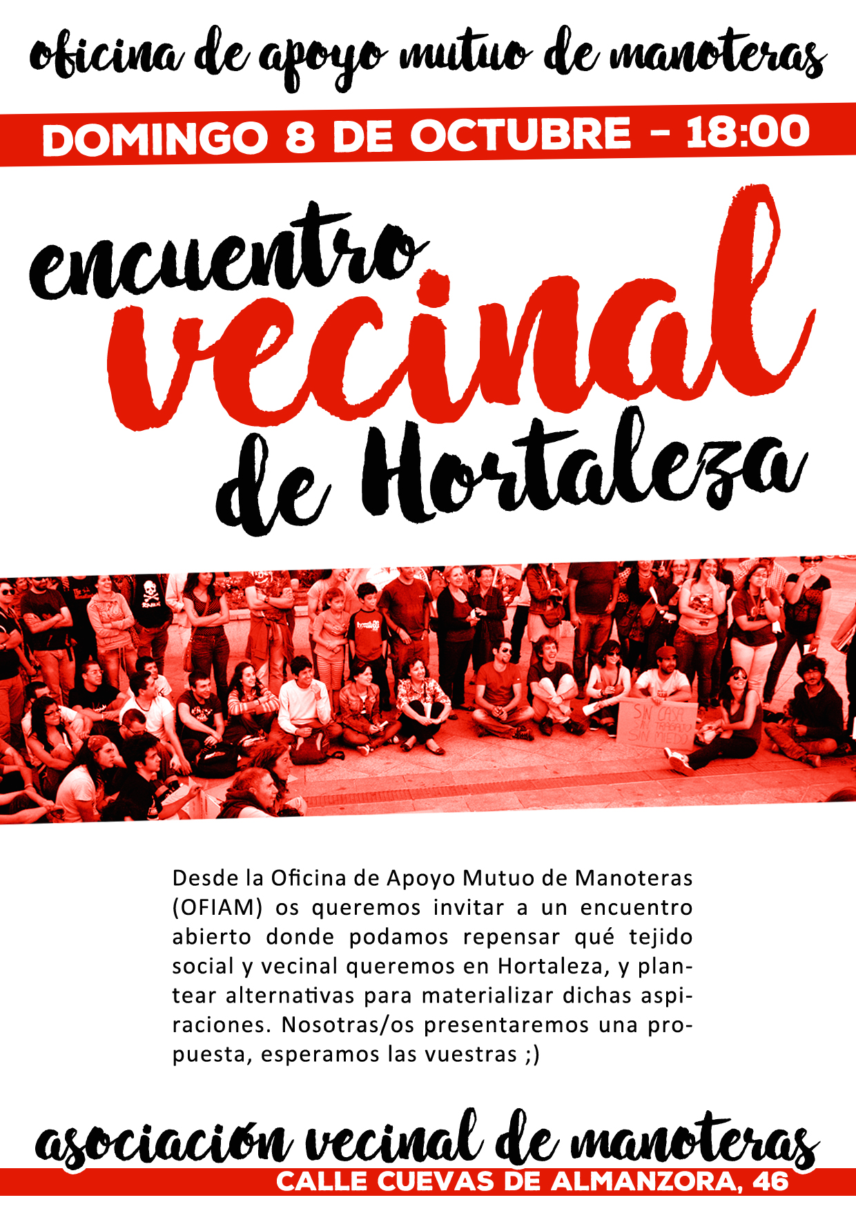 Encuentro de colectivos y vecinas de Hortaleza organizado por la OFIAM