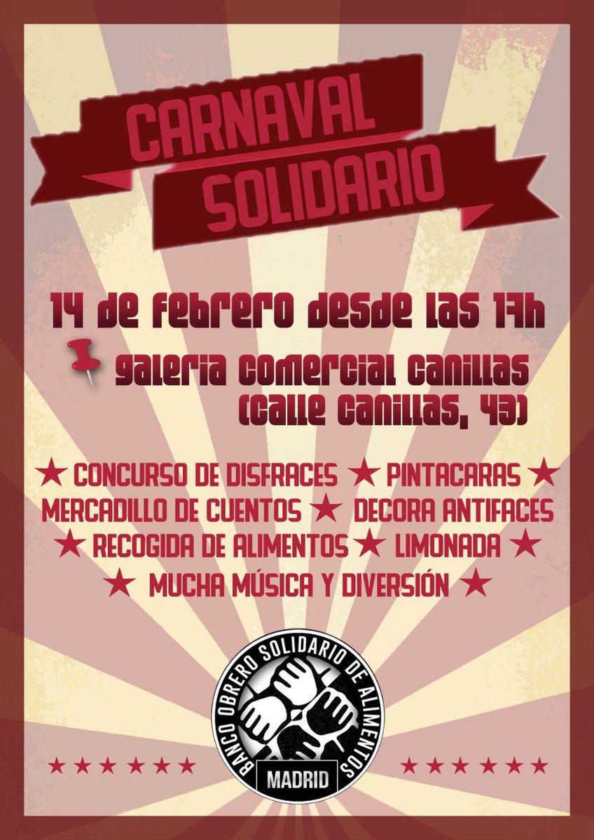 Carnaval solidario en la galería comercial de Canillas