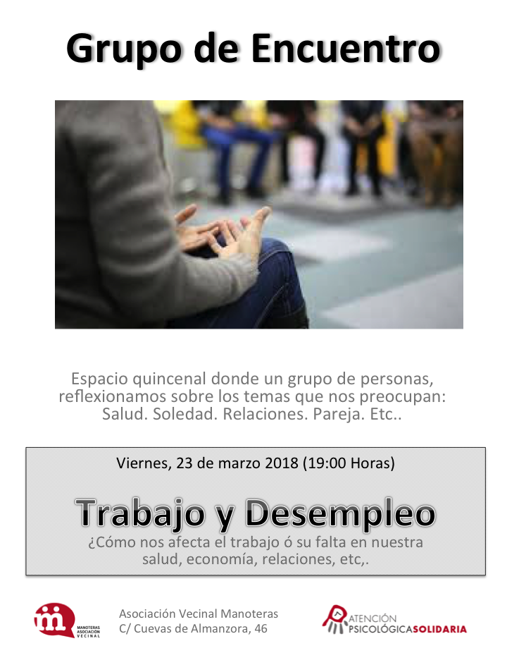 Grupo de Encuentro: trabajo y desempleo