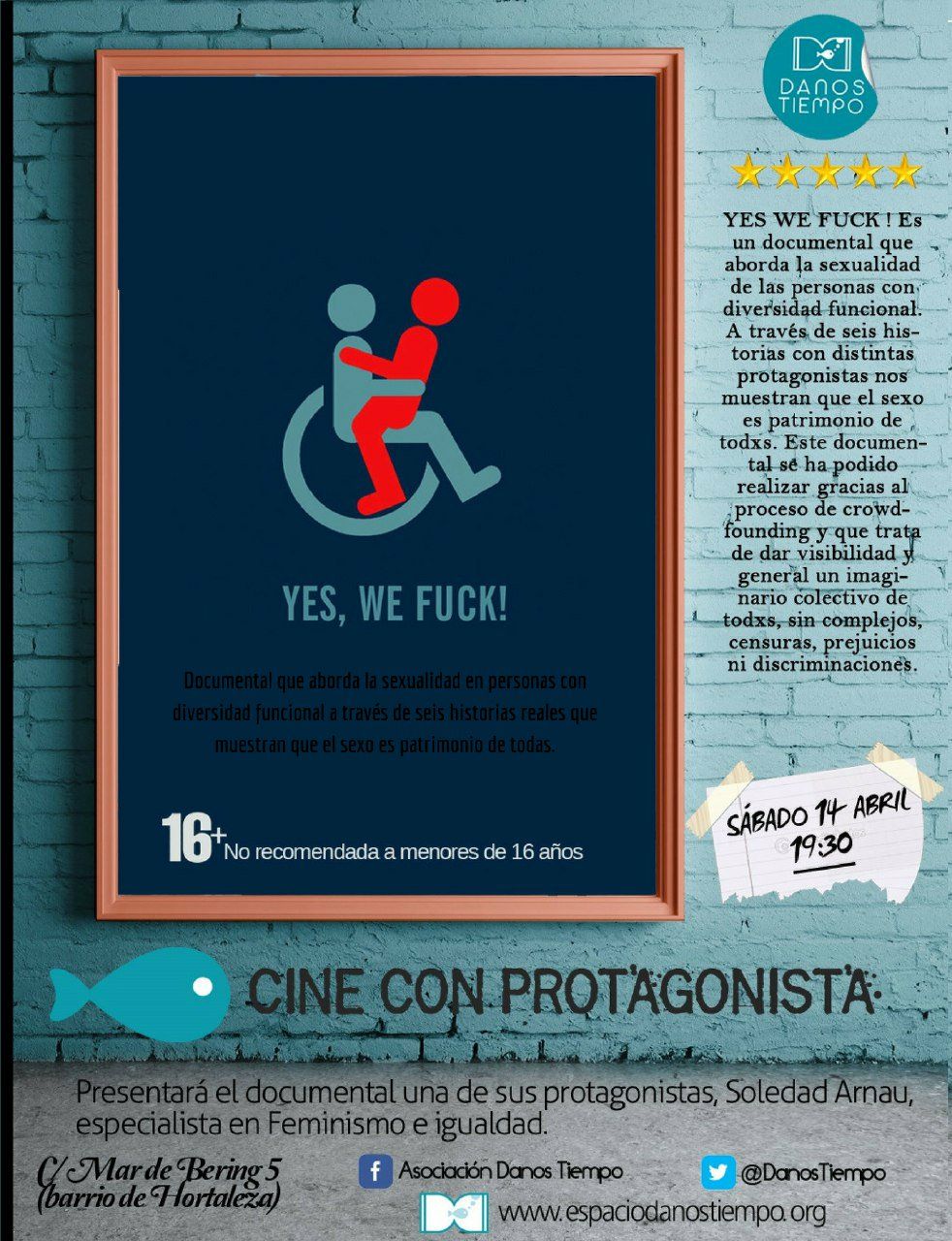 Cine con protagonista en Danos Tiempo: ‘Yes we fuck!’