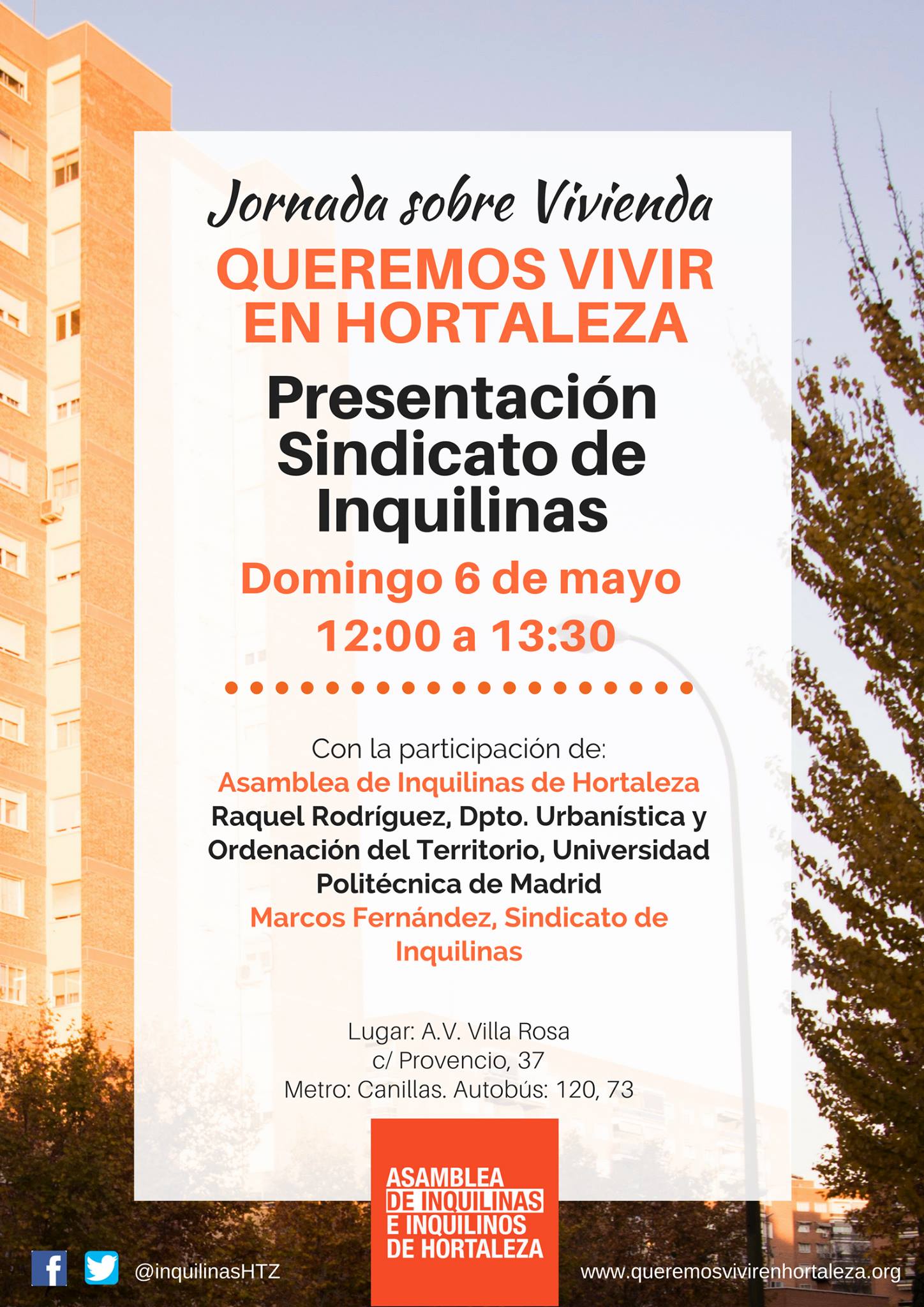 Jornada de vivienda ‘Queremos vivir en Hortaleza’