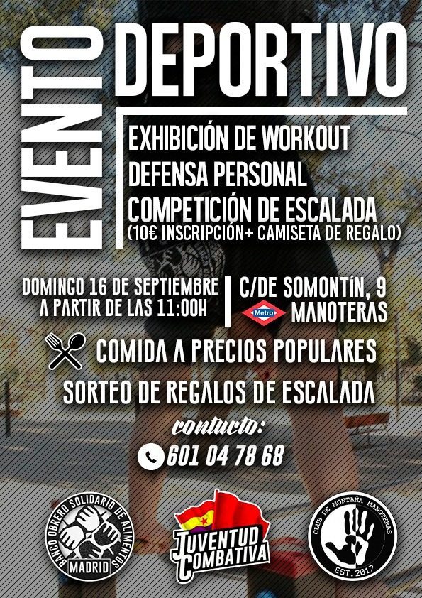 Evento Deportivo en el Rocódromo de Manoteras