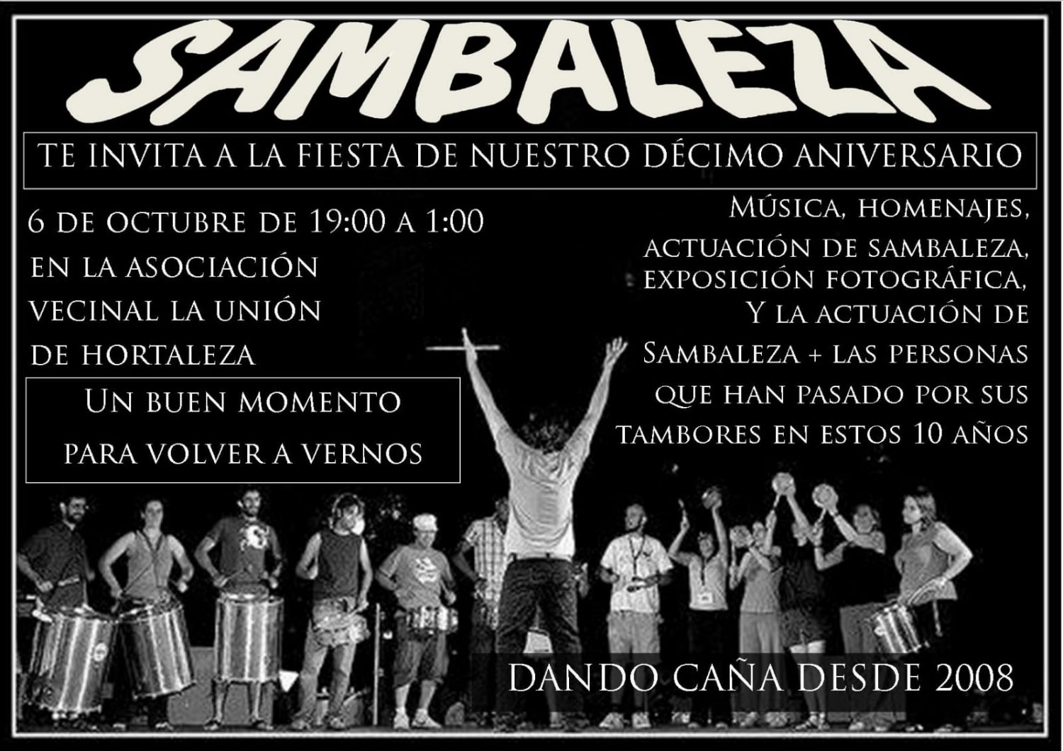 Fiesta por el décimo aniversario de Sambaleza
