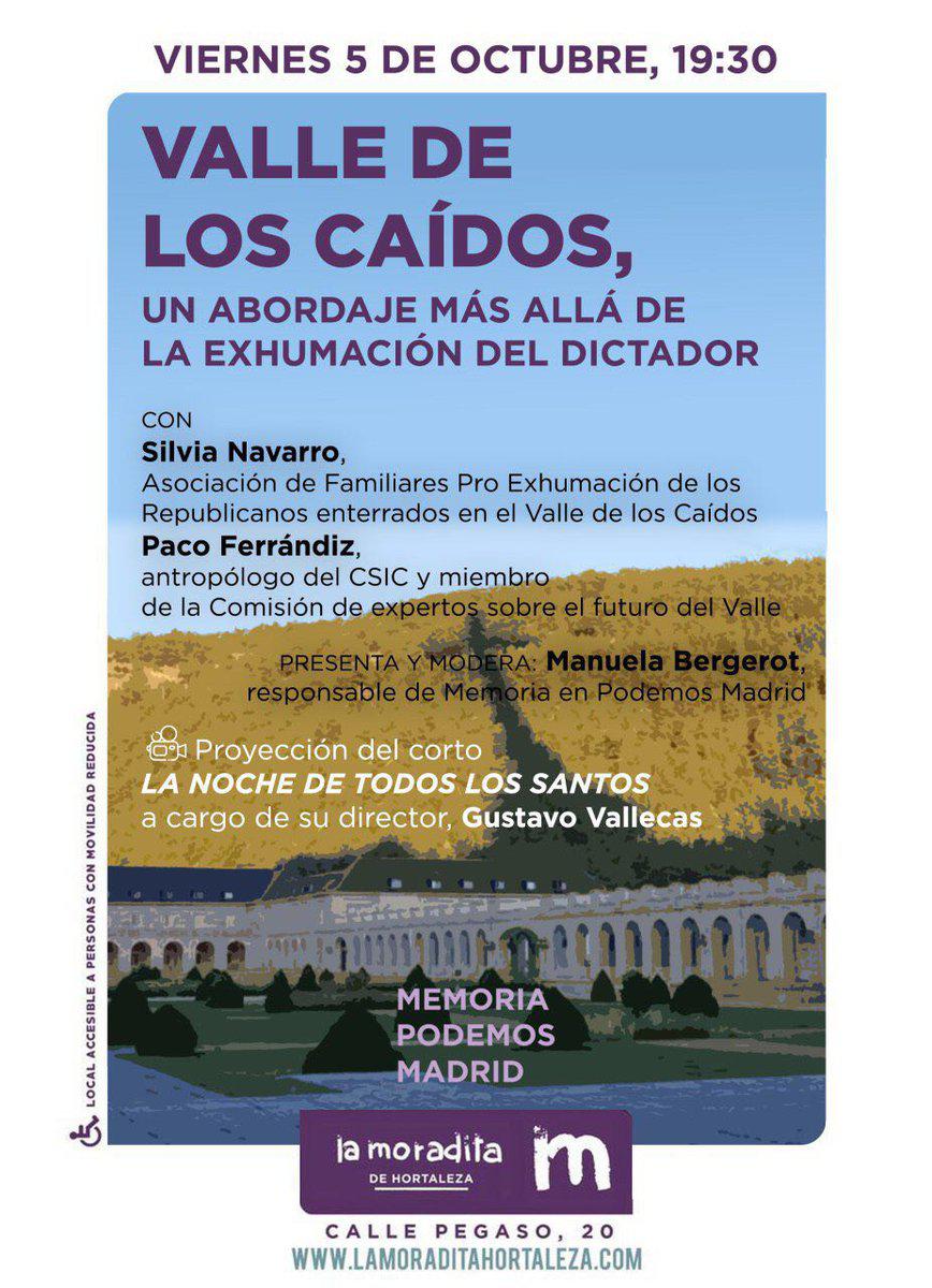 Acto sobre el Valle de los Caídos en la Moradita