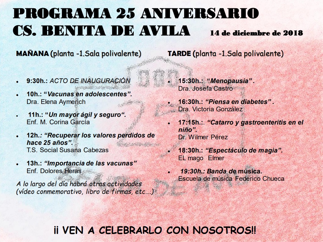 Aniversario Benita de Ávila