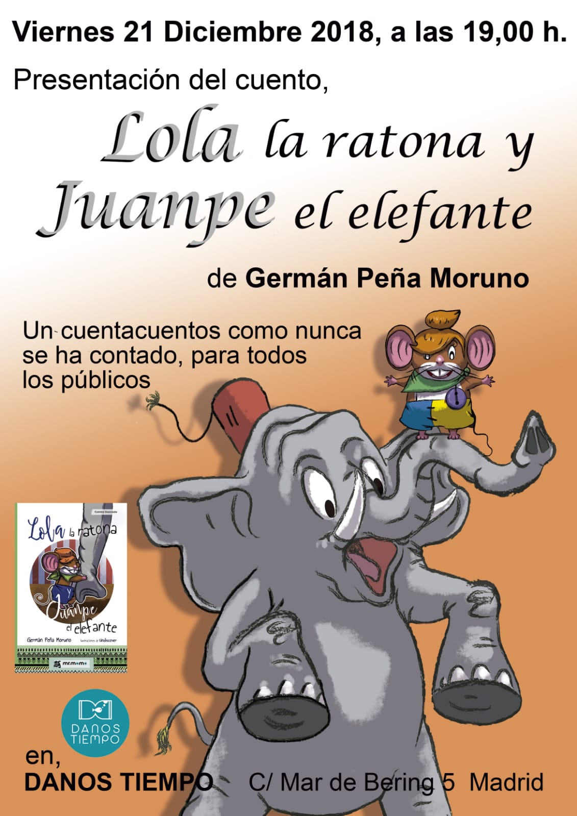 Presentación del cuento ‘Lola la ratona y Juanpe el elefante’ en Danos Tiempo