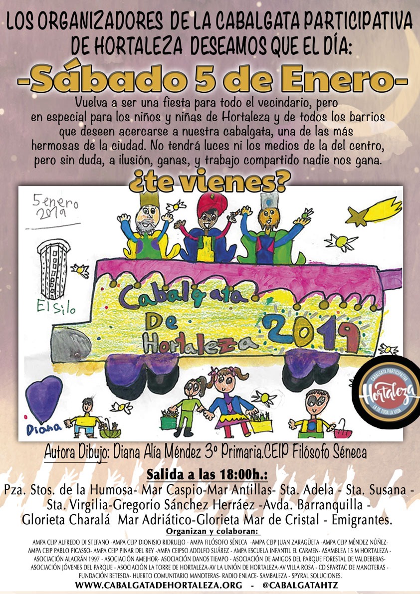 Cartel Cabalgata Hortaleza 2019