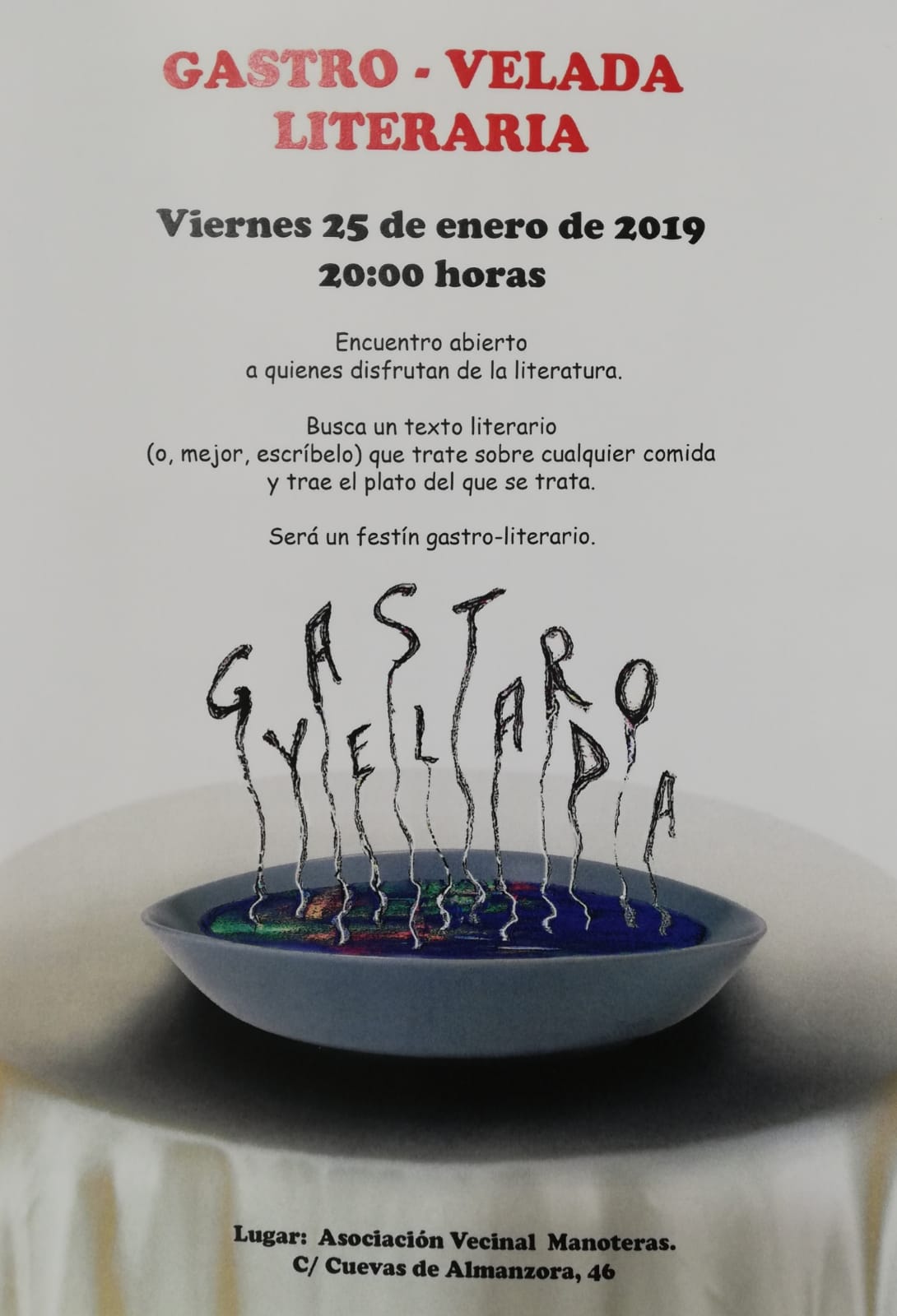 Gastrovelada Literaria en la Soci de Manoteras