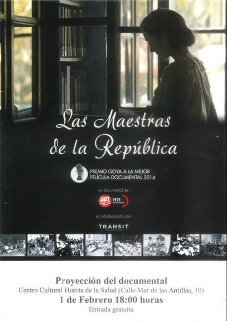 Proyección de ‘Las maestras de la República’ en el Centro Cultural Huerta de la Salud 