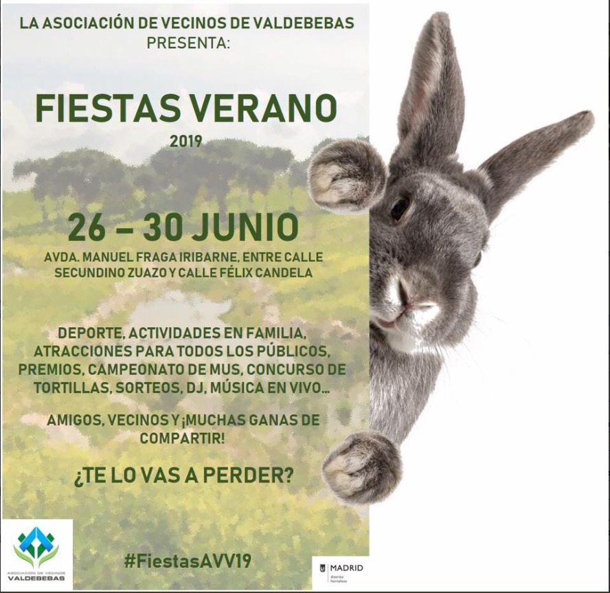 Cartel Fiestas de Valdebebas 2019