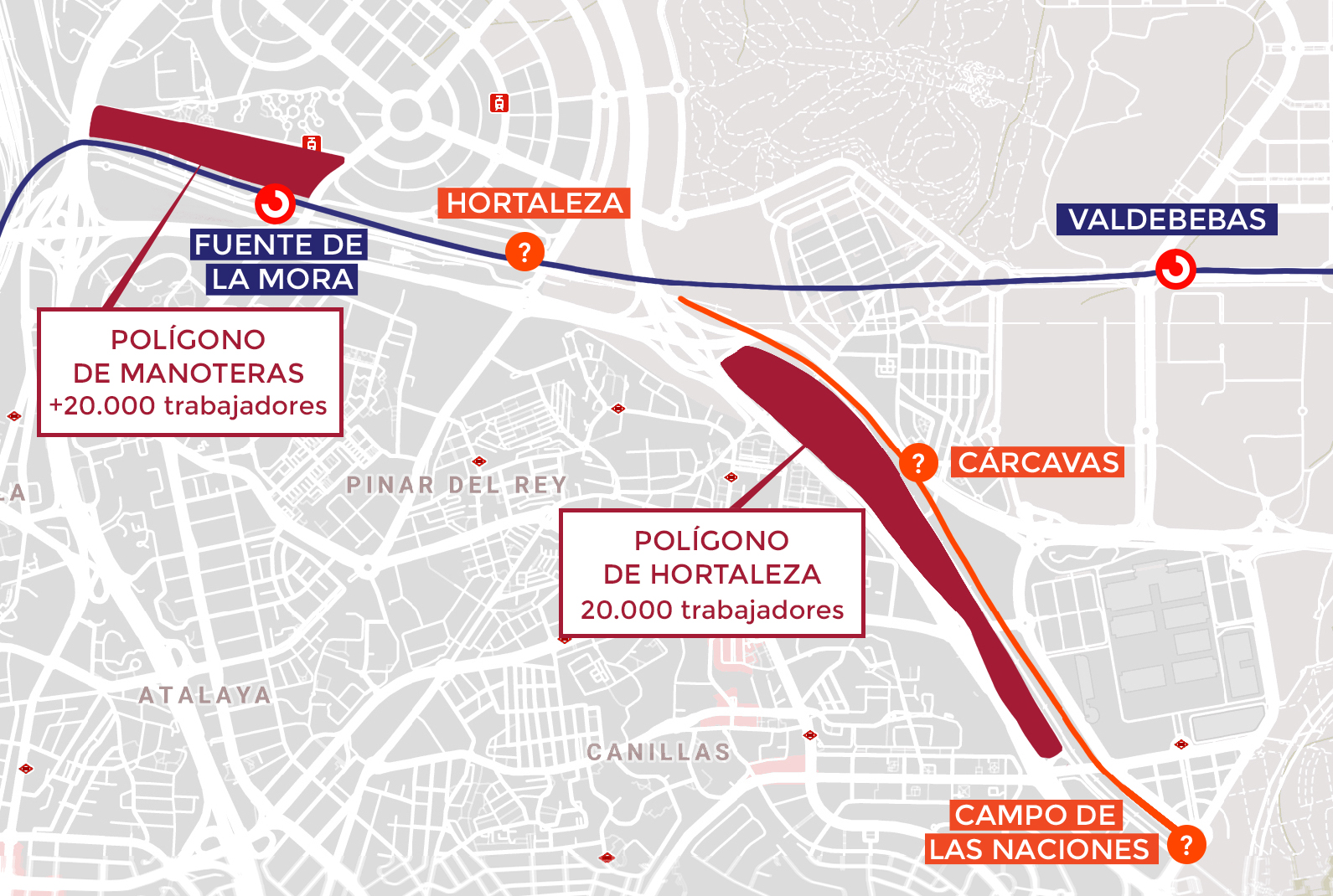 Mapa Cercanías Hortaleza