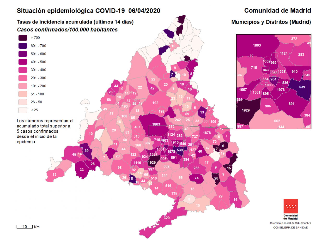 Mapa Coronavirus Madrid