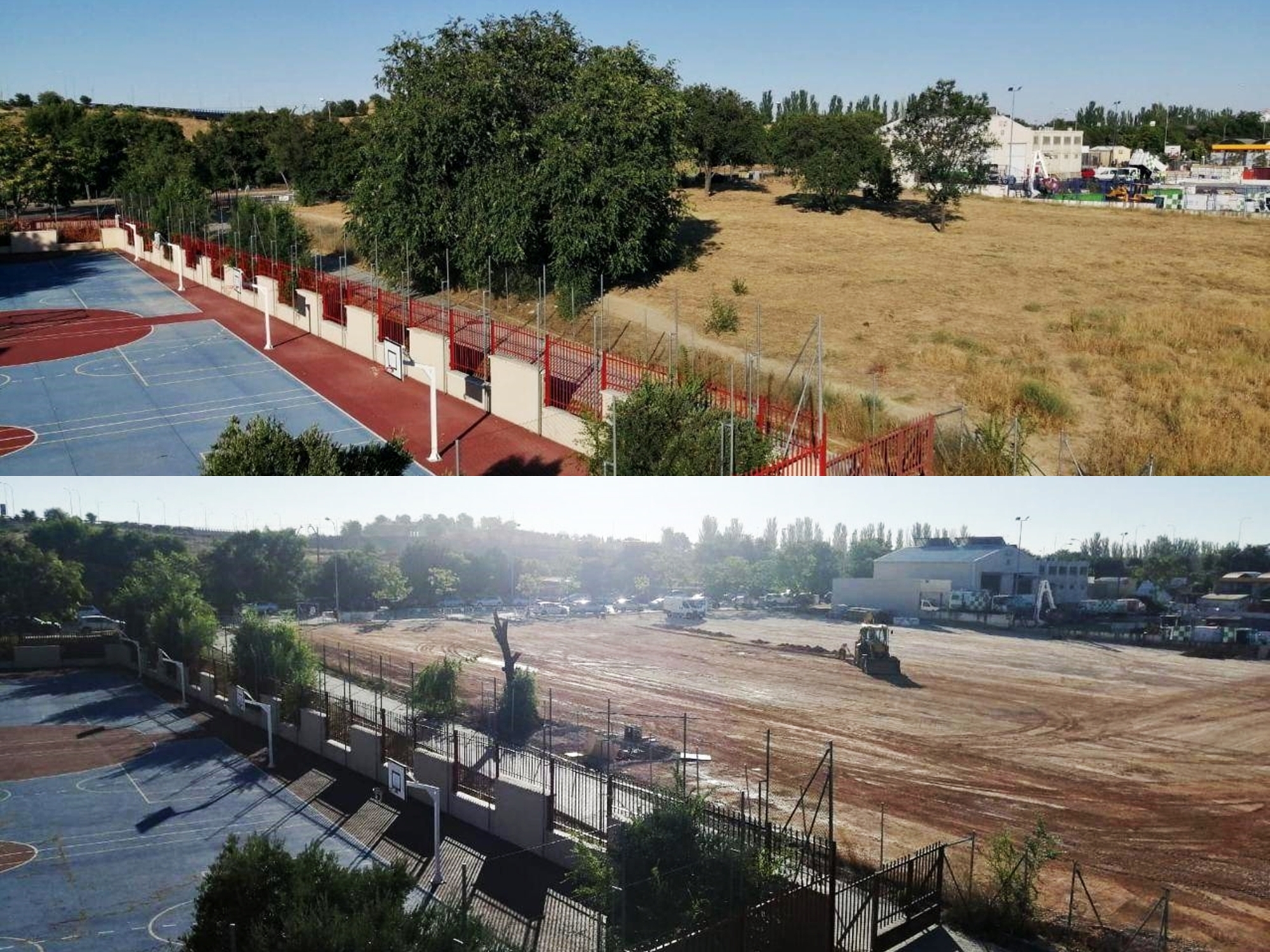 Parcela Tomas Redondo antes y despues