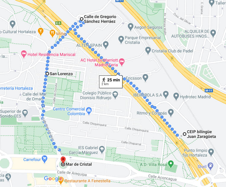 Recorrido manifestacion 5 diciembre