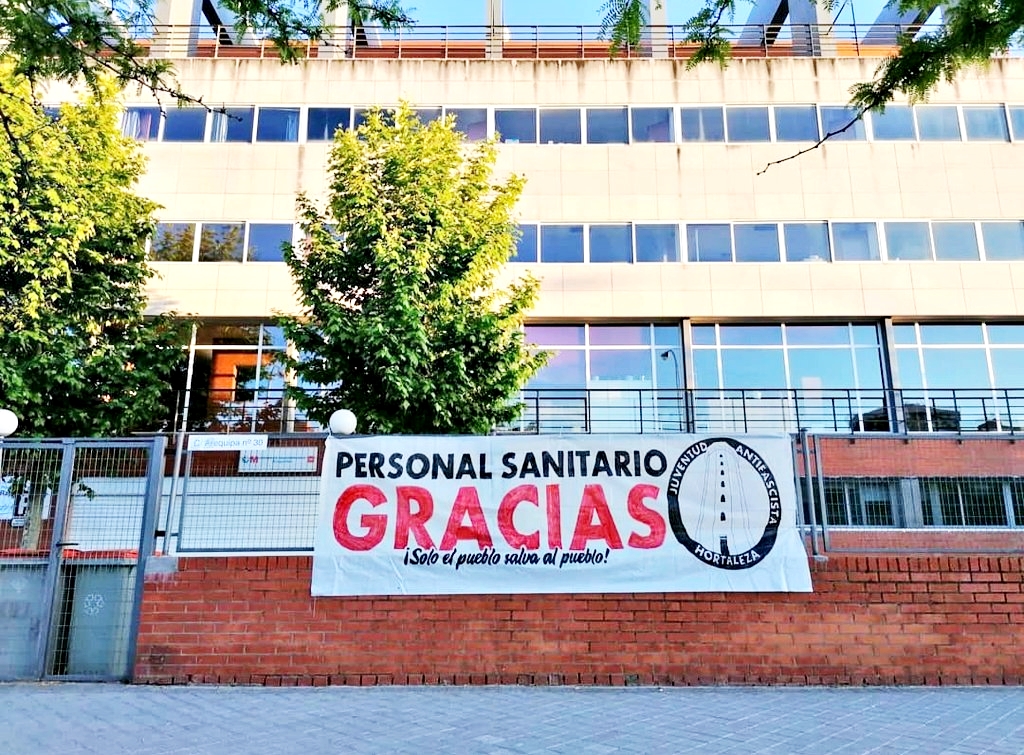 Pancarta sanitarios JAH