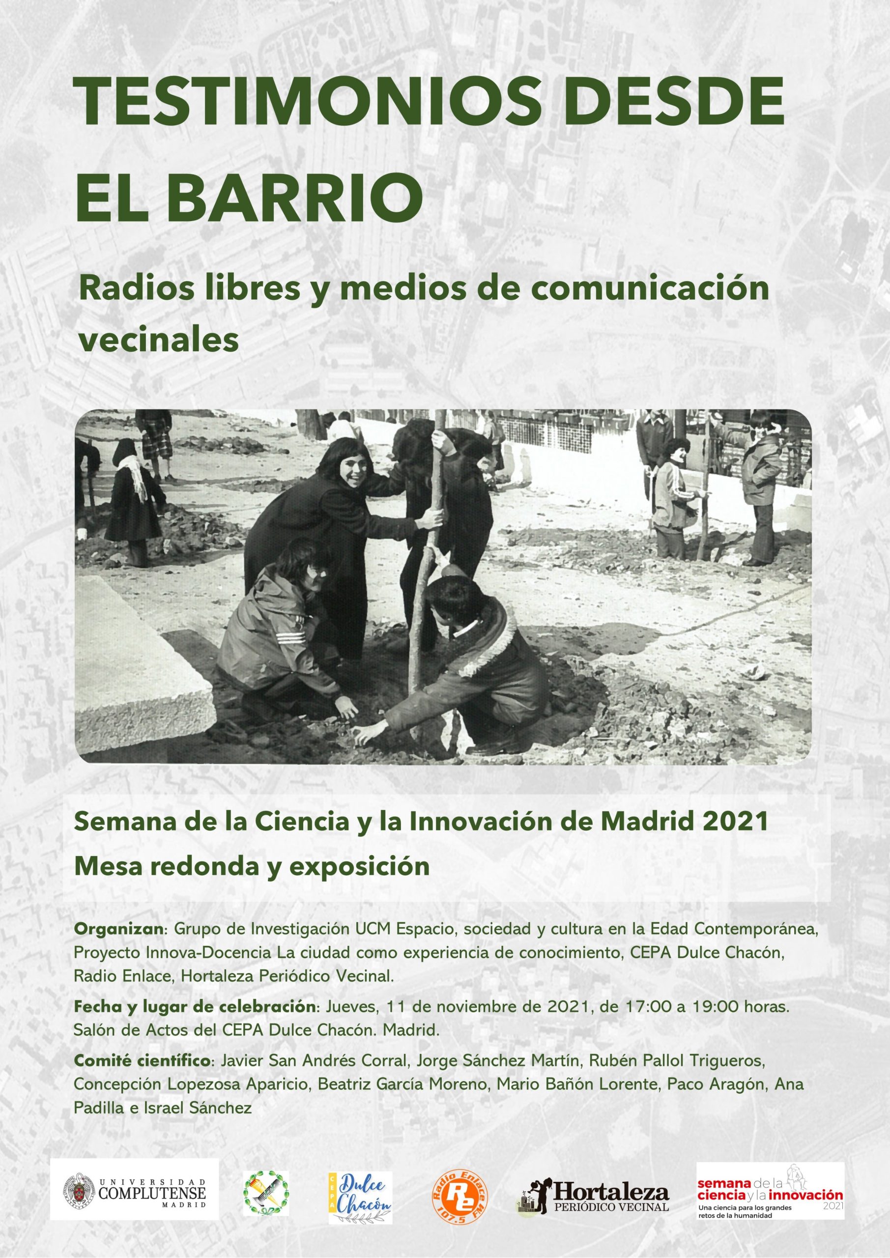 Cartel testimonios desde el barrio scaled