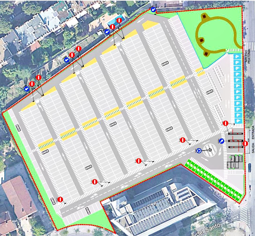 Plano parking AENA Hortaleza
