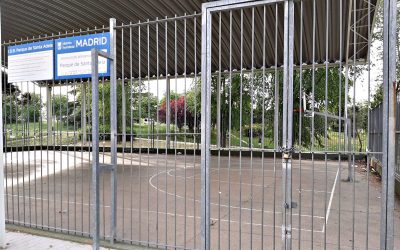 La cancha cubierta de Santa Adela tiene riesgo de derrumbe