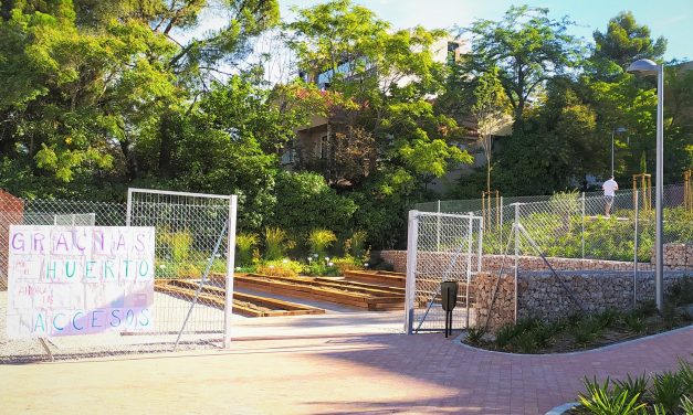 Nueva zona verde en Carril del Conde con un huerto para el colegio Luis Cernuda
