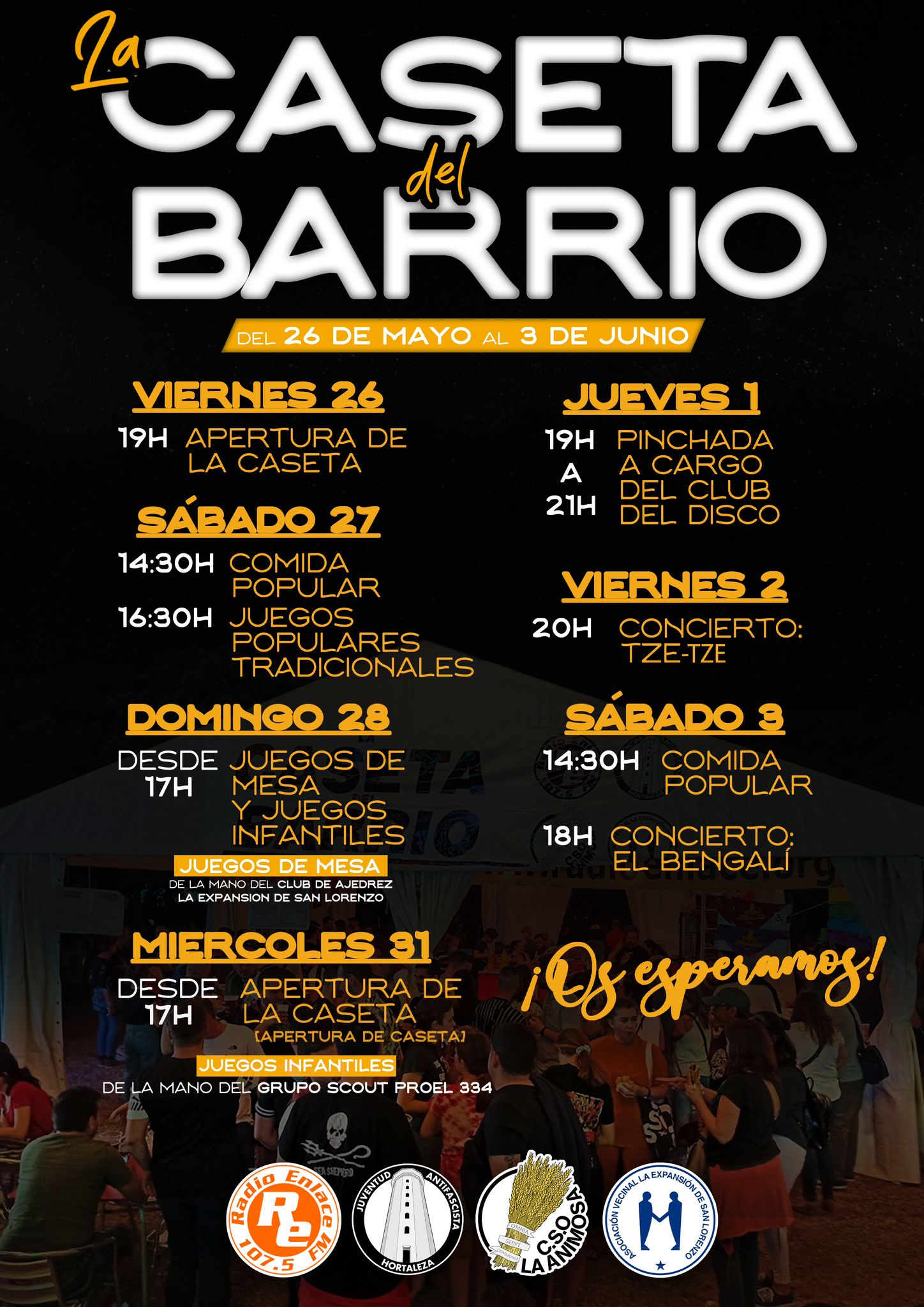 Actividades Caseta del Barrio Fiestas Hortaleza 2023