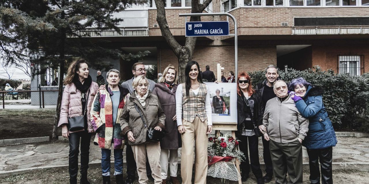 El Jardín Marina García da nombre a una zona verde de Virgen del Cortijo