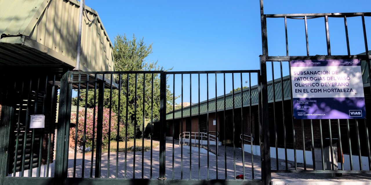 Las piscinas de verano del polideportivo Hortaleza, sin fecha de apertura