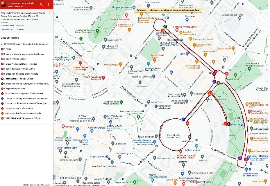 Bicicletada en Sanchinarro 2024