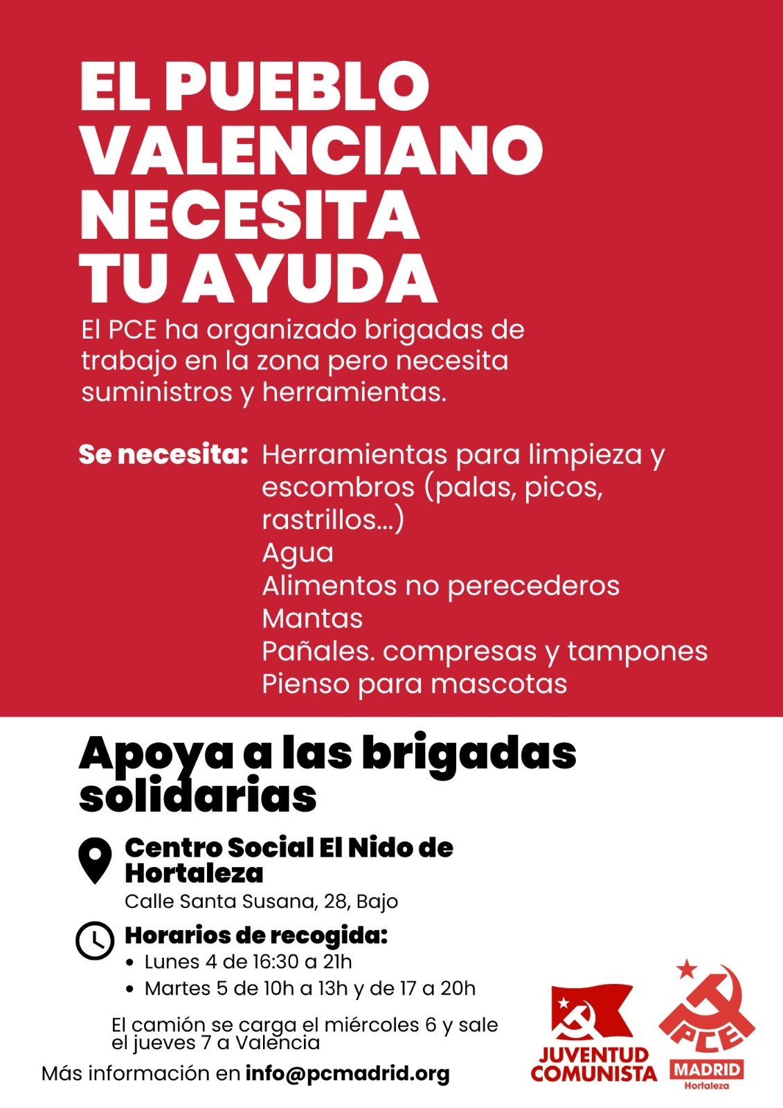 Ayuda PCE Hortaleza Valencia