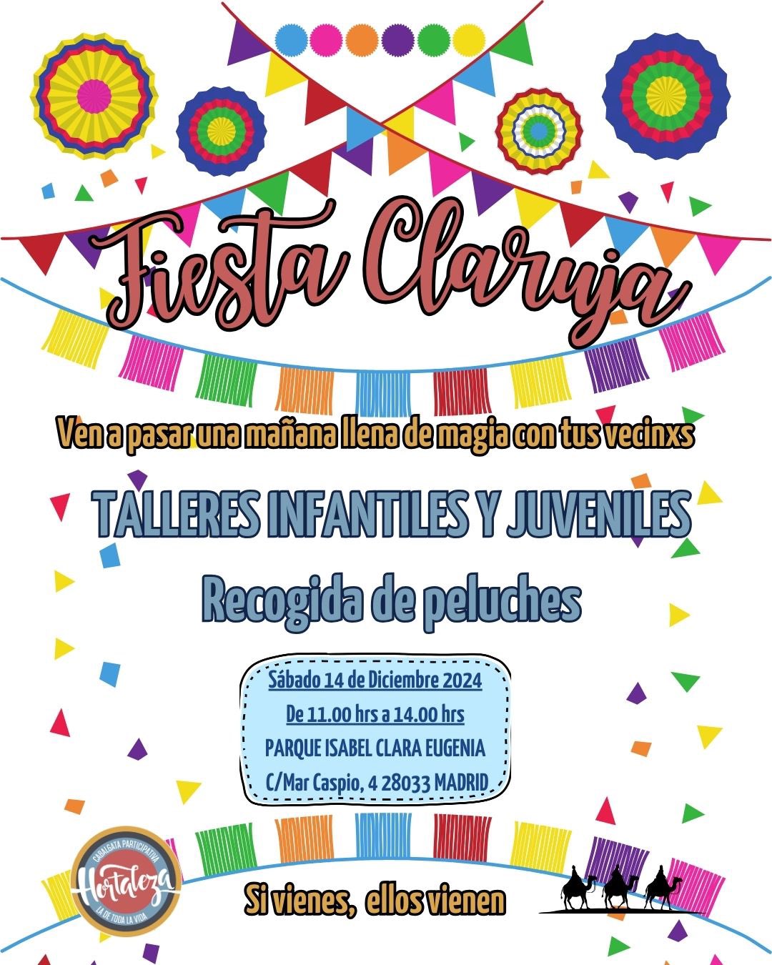Cartel fiesta Cabalgata Claruja 2024