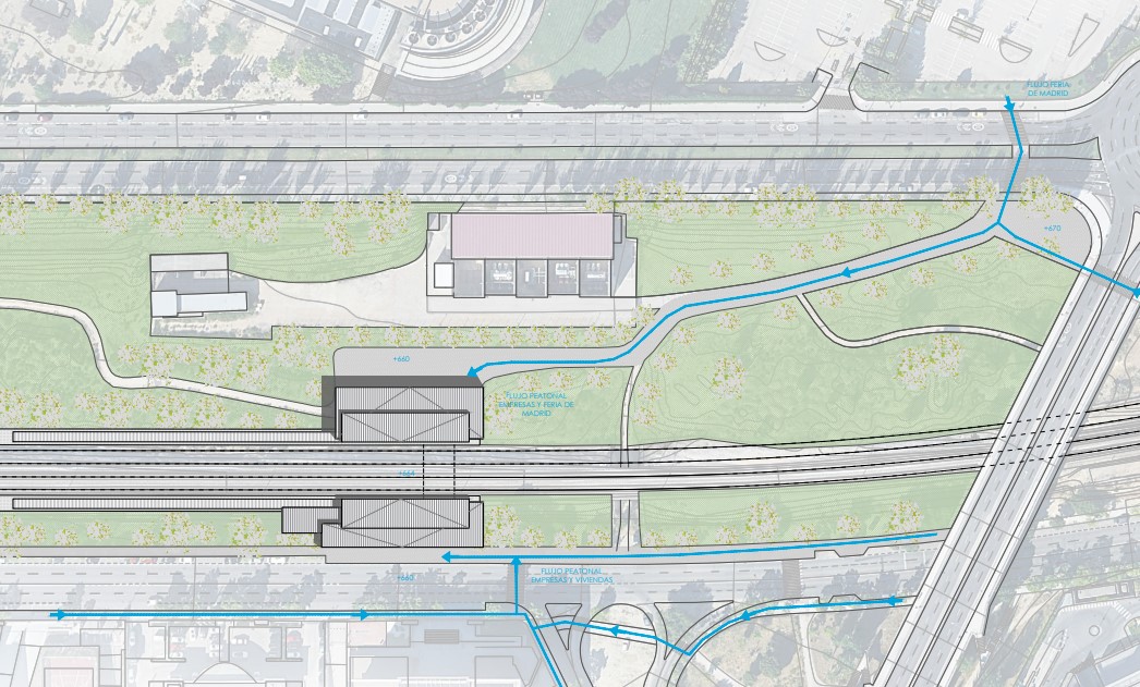 Plano de estacion Campo de las Naciones