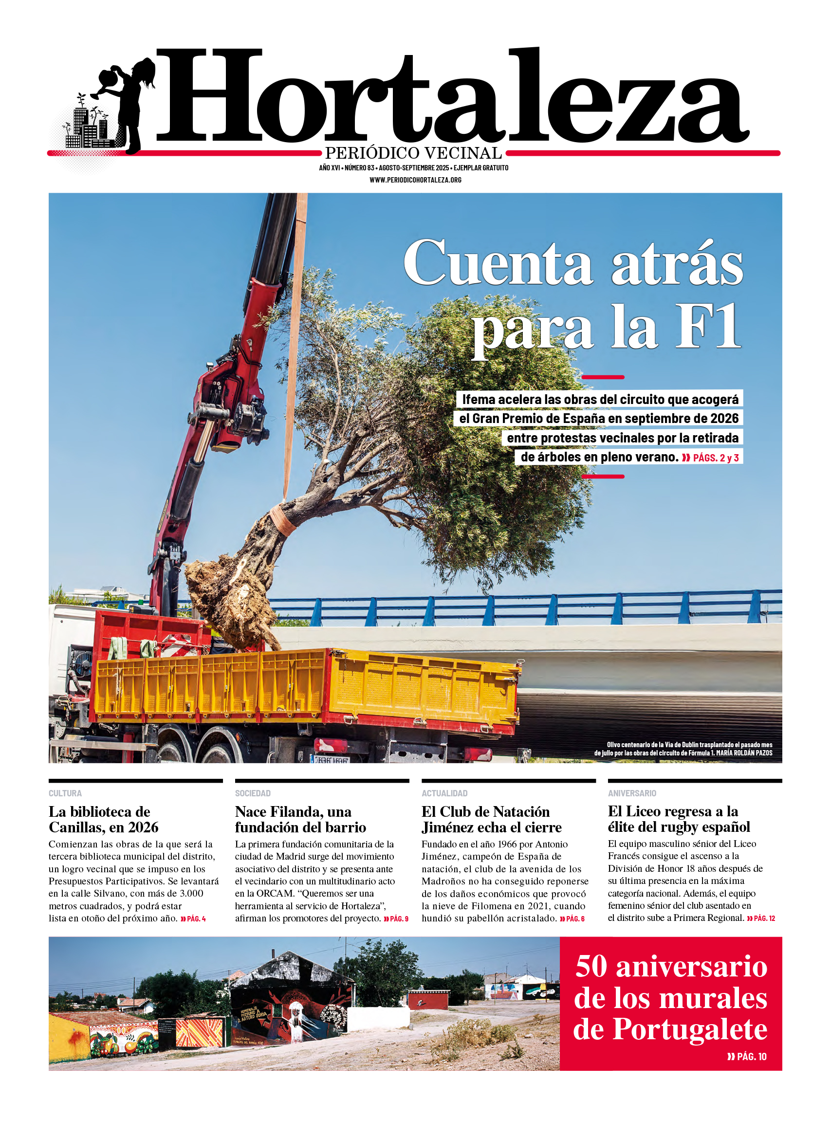 Hortaleza Periodico Vecinal portada numero 83