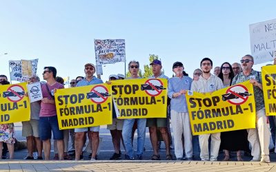 Acto de Stop Fórmula 1 Madrid en la Puerta del Sol