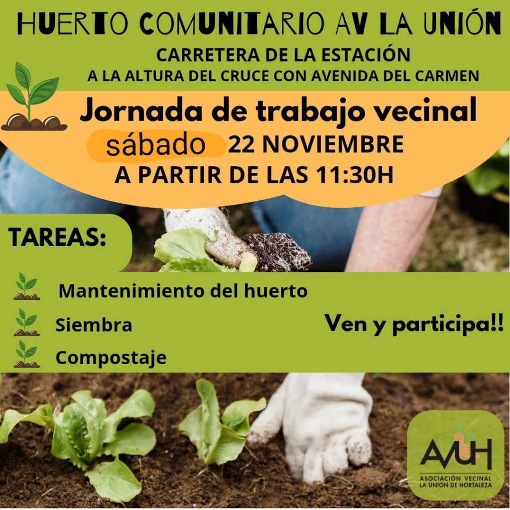 huerto comunitario AV La Unión