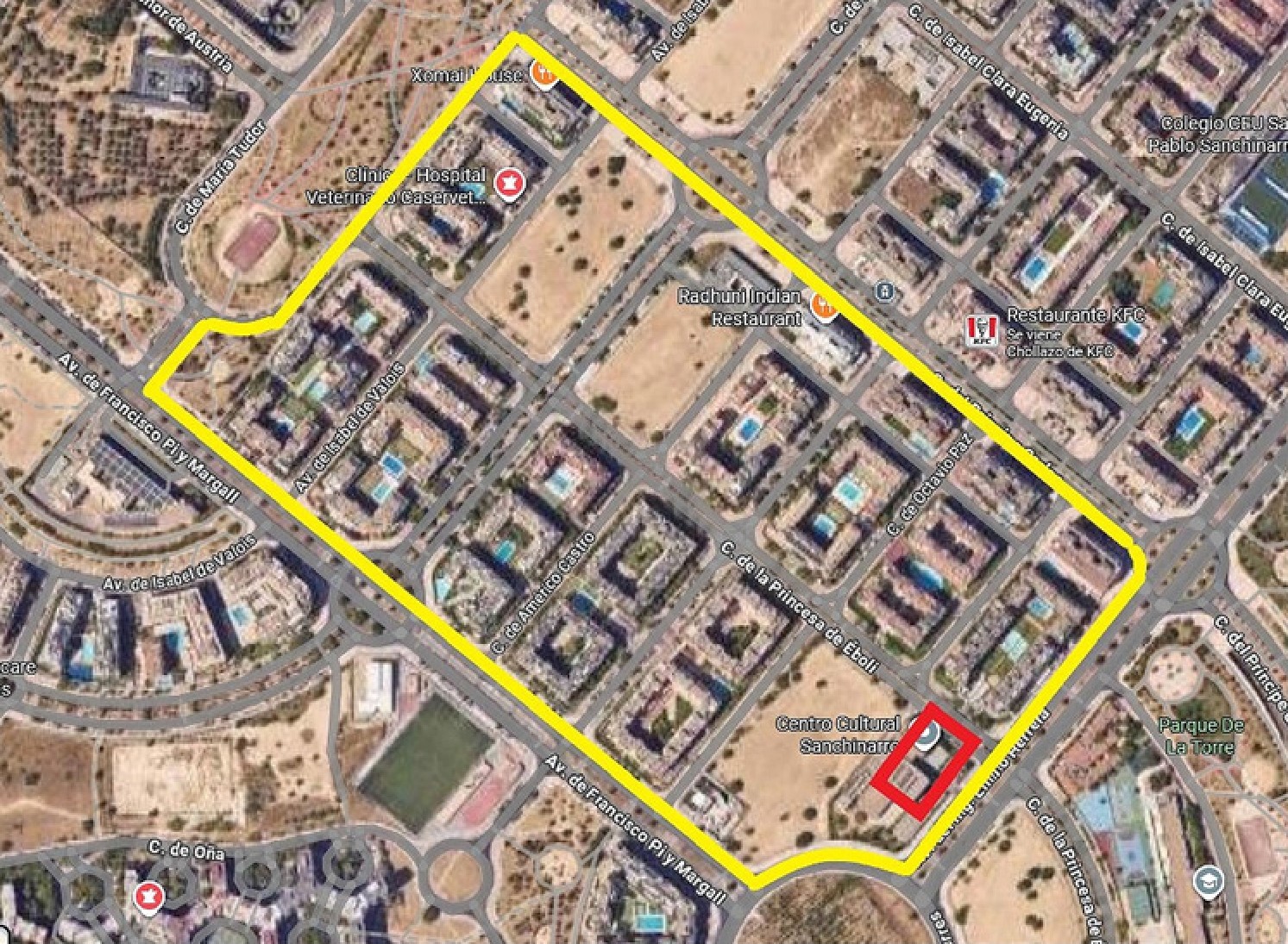 Recorrido Cabalgata Sanchinarro 2026